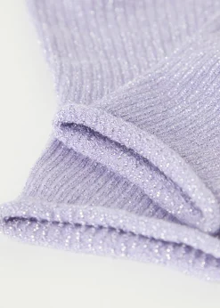 Short Socks^Calzedonia Girls' Glitter Short Socks 9751 - Lilac Glitter