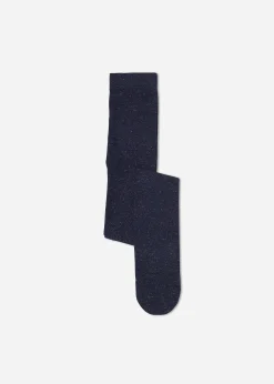 Tights^Calzedonia Girls' Glitter Viscose Tights 4759 - Light Blue/Silver Glitter