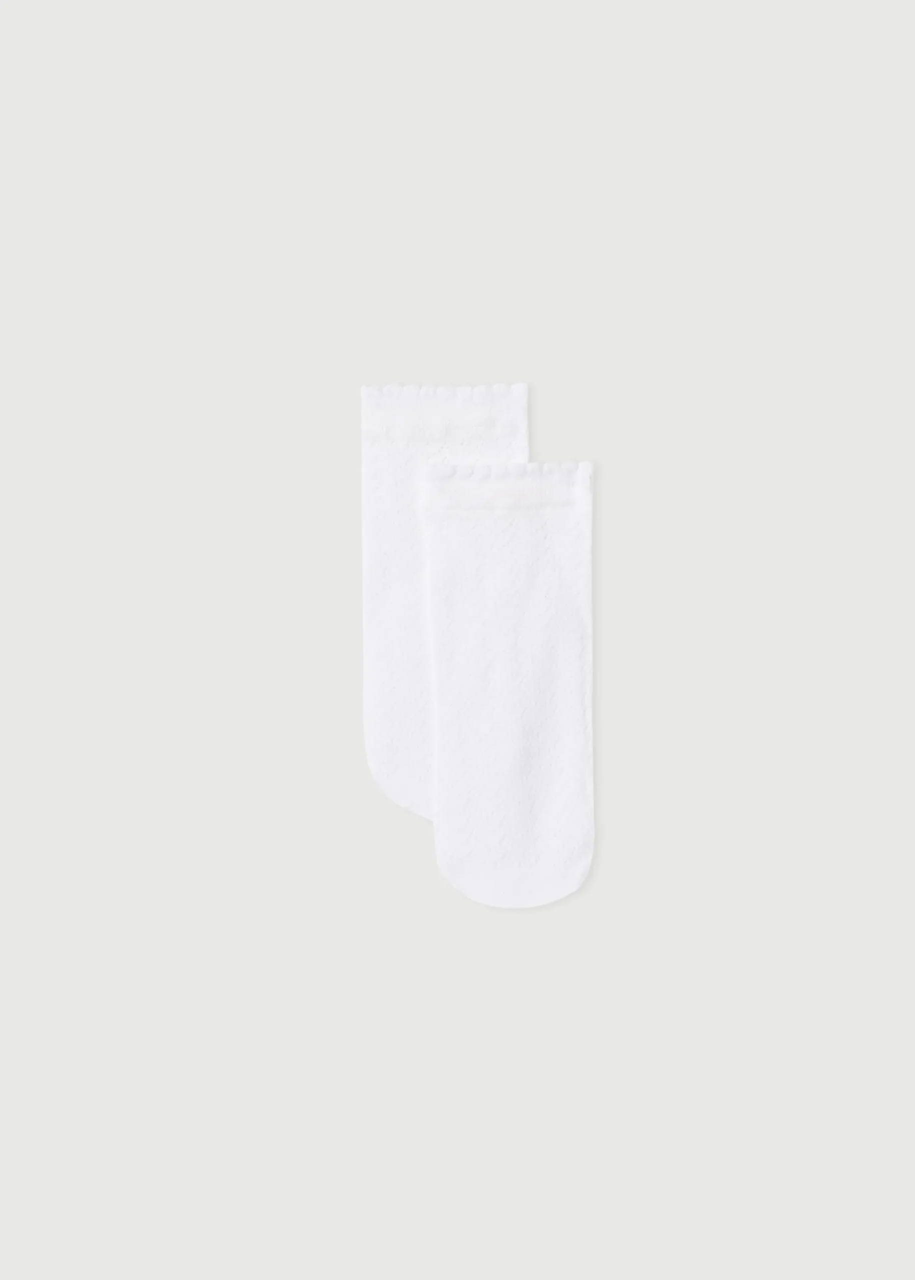 Short Socks^Calzedonia Girls' Openwork Short Socks 5064 - White Openwork