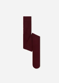 Tights^Calzedonia Girls' Super Opaque Tights With Cashmere 2240 - Wine Red Purple
