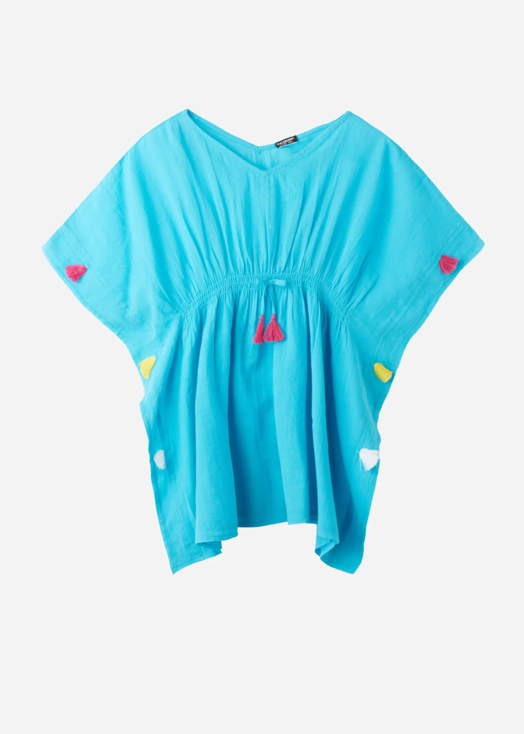 Beach Cover Ups^Calzedonia Girls' Tassel Kaftan Dress 616C - Turquoise Green