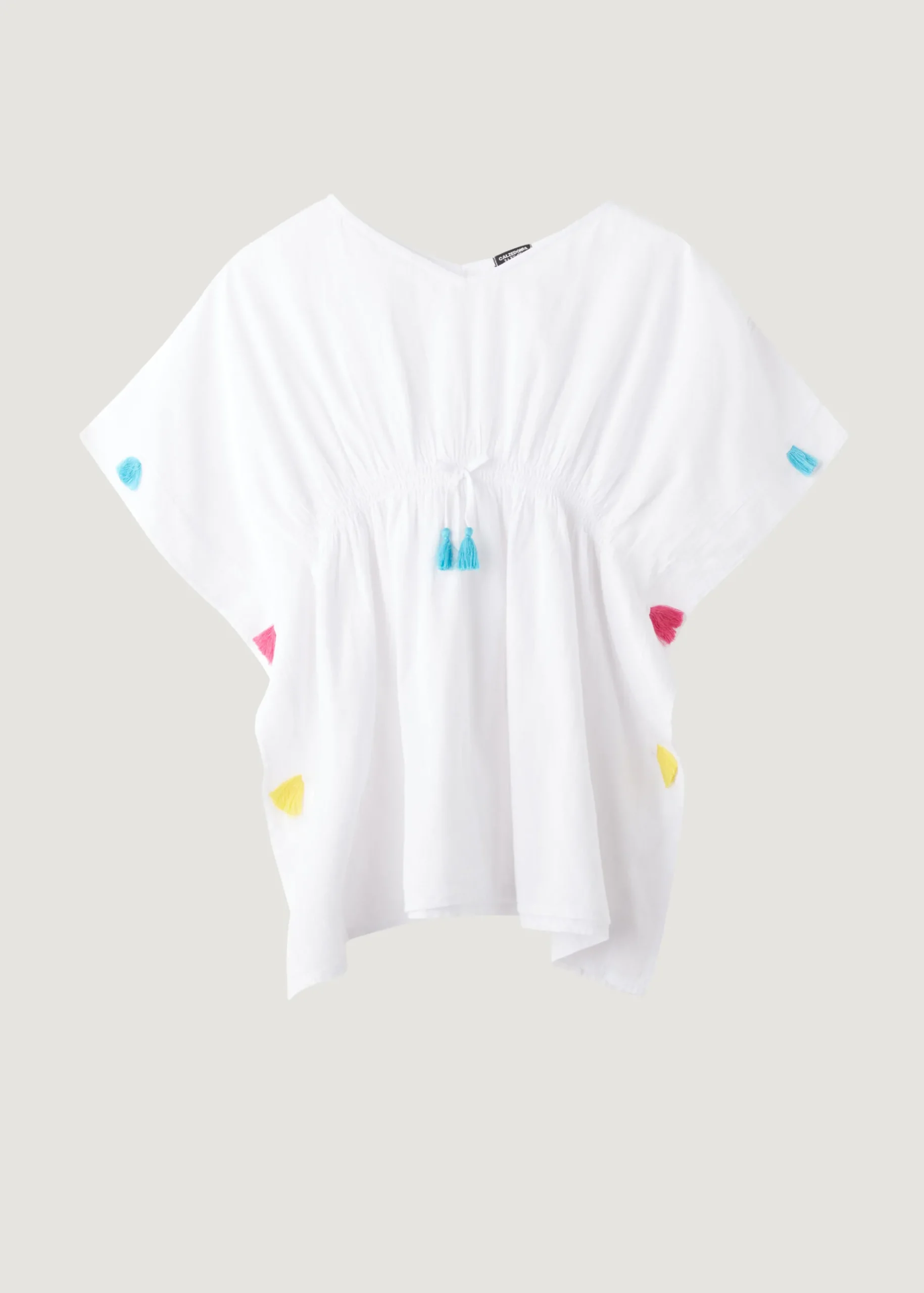 Beach Cover Ups^Calzedonia Girls' Tassel Kaftan Dress 01 - White