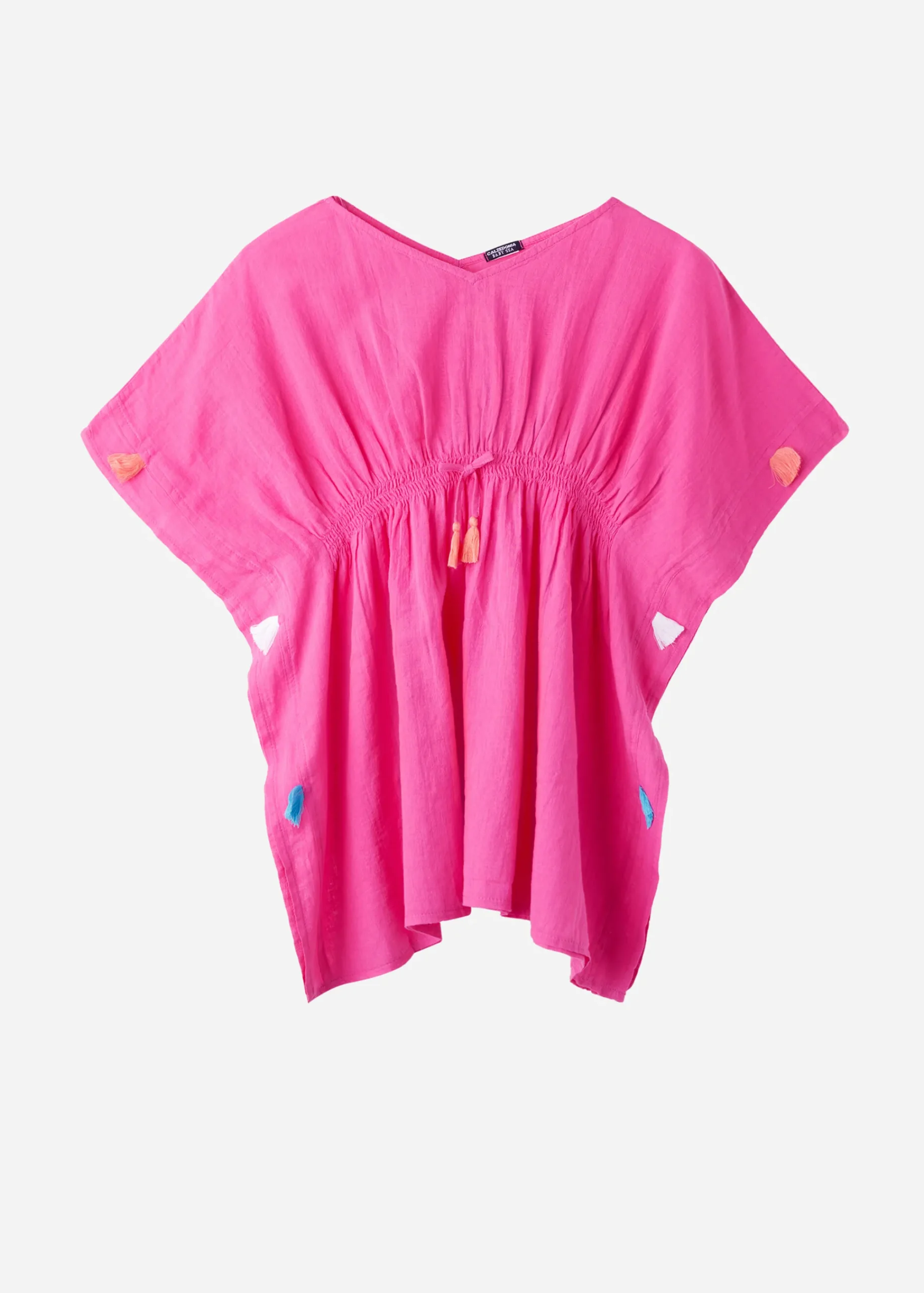 Beach Cover Ups^Calzedonia Girls' Tassel Kaftan Dress 614C - Bright Pink