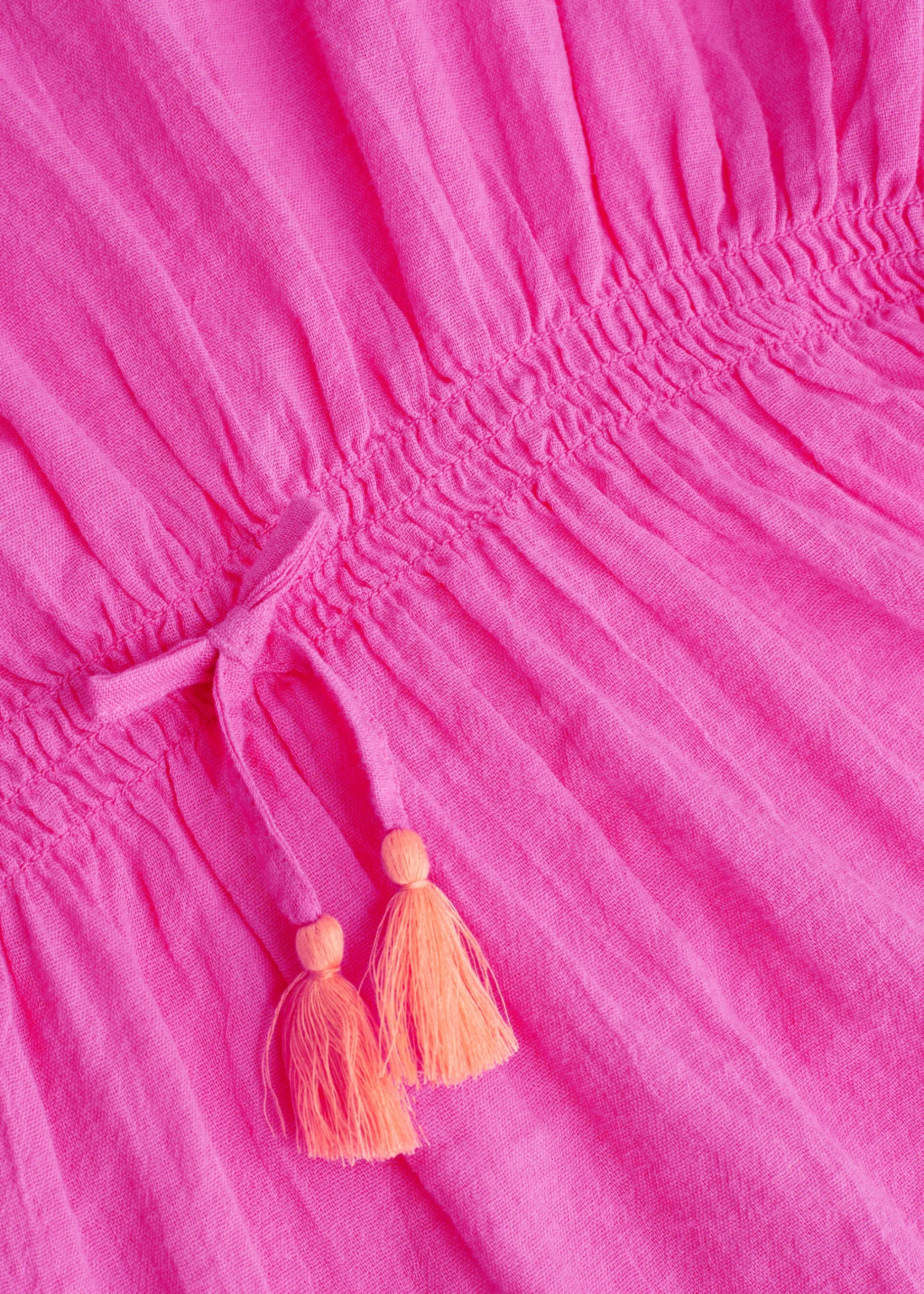 Beach Cover Ups^Calzedonia Girls' Tassel Kaftan Dress 614C - Bright Pink