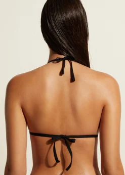 Bikini^Calzedonia Graduated Padded Triangle Bikini Top Casablanca 627C - Black 3D
