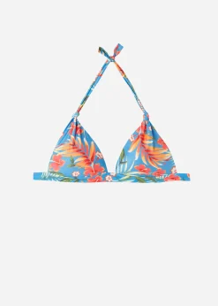 Bikini^Calzedonia Graduated Padded Triangle Bikini Top Maui 642C - Jungle Flowers