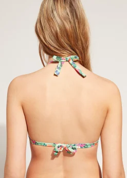 Bikini^Calzedonia Graduated Padded Triangle Bikini Top Malibu 638C - Butterfly Patterns