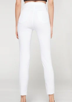 Jeans^Calzedonia High Waist Skinny Jeans 3465 - White Denim
