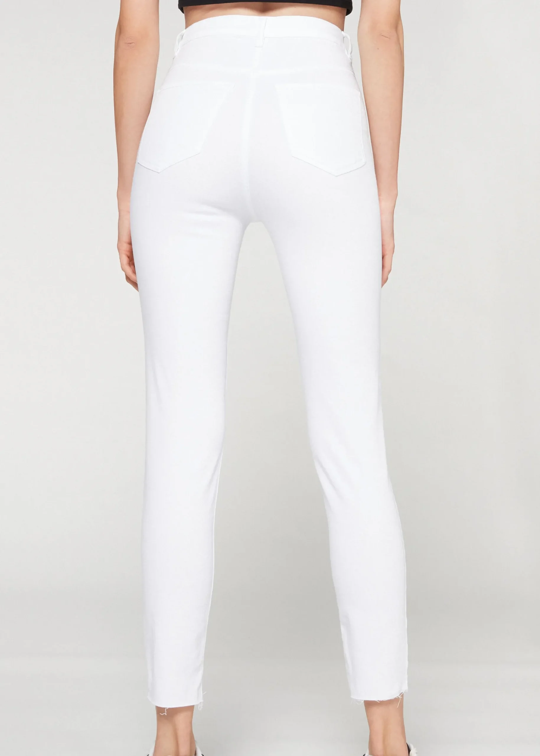 Jeans^Calzedonia High Waist Skinny Jeans 3465 - White Denim