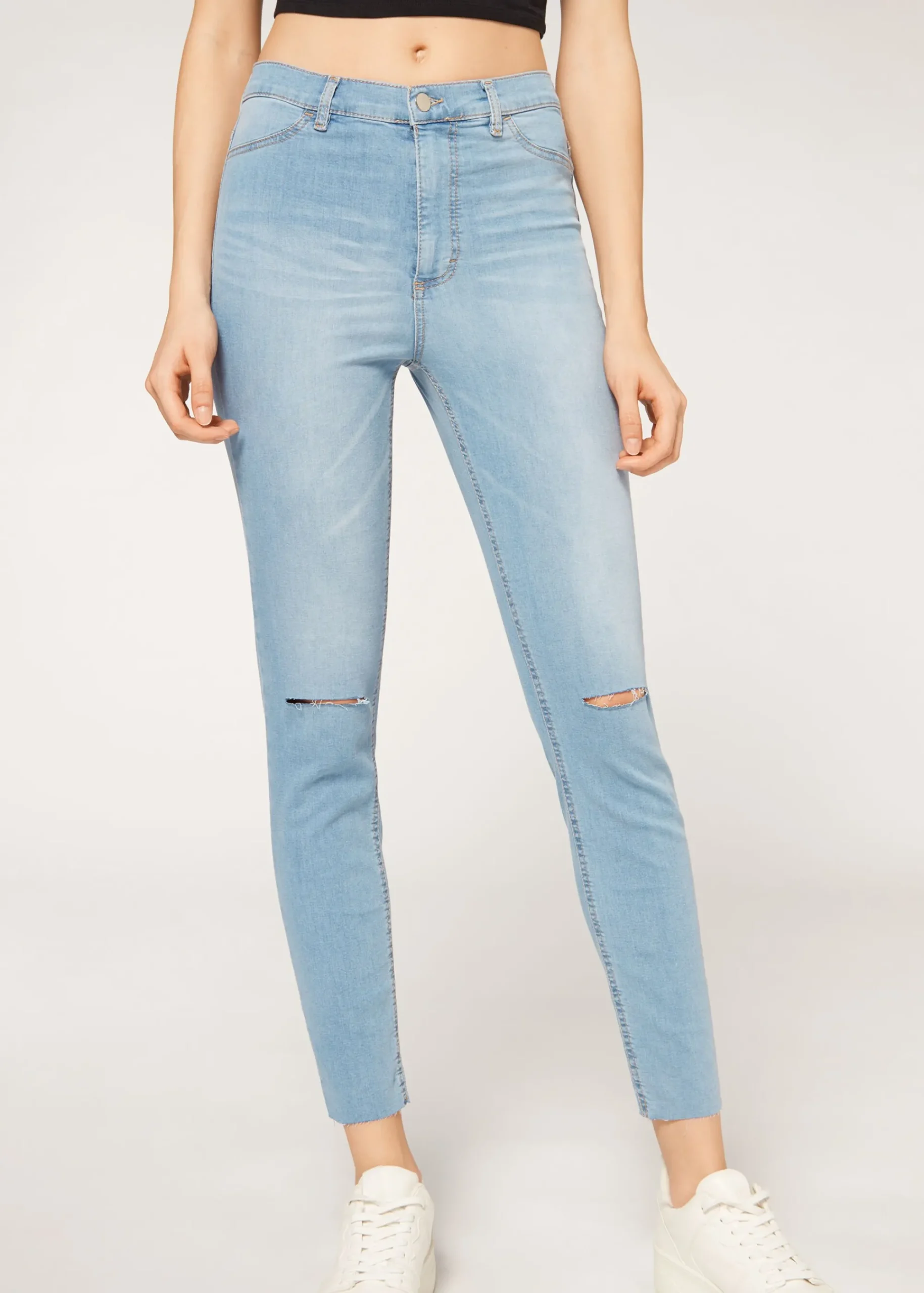 Jeans^Calzedonia High Waist Skinny Jeans 5224 - Light Denim Blue