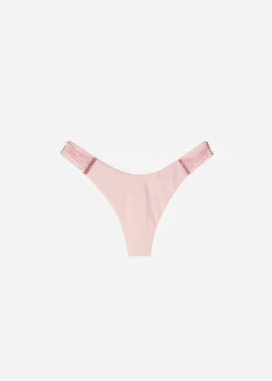 Bikini^Calzedonia High-Leg Brazilian Bikini Bottoms Manila 705C - Pink Rhinestone