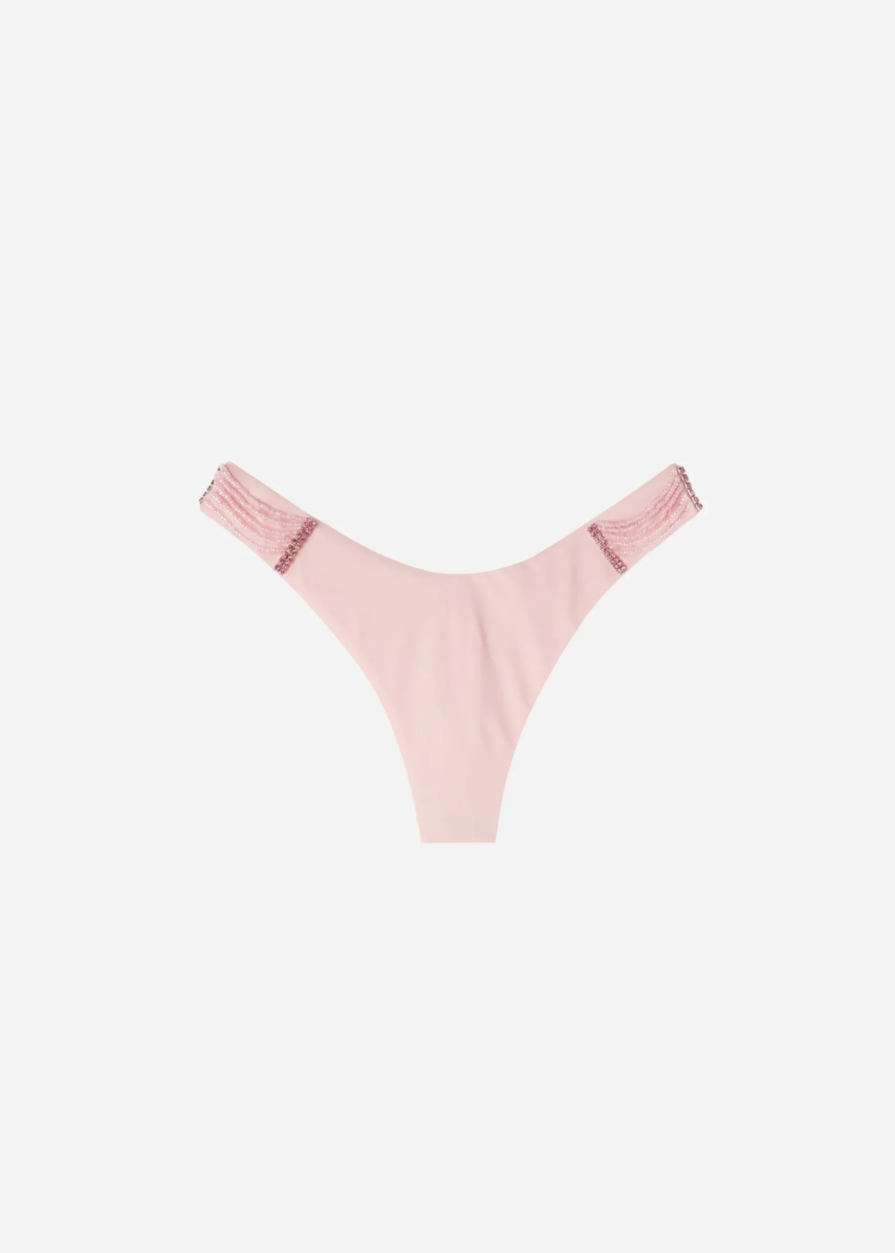 Bikini^Calzedonia High-Leg Brazilian Bikini Bottoms Manila 705C - Pink Rhinestone