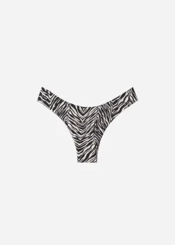 Bikini^Calzedonia High-Leg Brazilian Bikini Bottoms Nairobi 684C - Wild Stripes