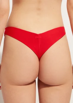 Bikini^Calzedonia High-Leg Brazilian Bikini Bottoms Indonesia 645C - Summer Red