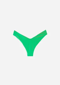 Bikini^Calzedonia High-Leg Brazilian Bikini Bottoms Indonesia 615C - Shiny Green