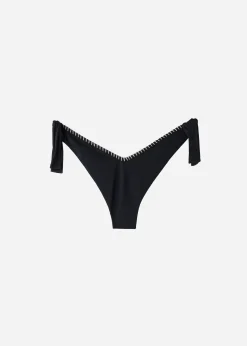 Bikini^Calzedonia High-Leg V-Cut Brazilian Bikini Bottoms Mumbai 617C - Black/Light Beige
