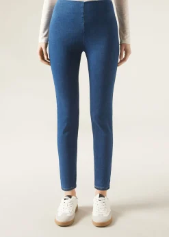 Leggings^Calzedonia High-Waist Skinny Denim Leggings 3210 - Blue Denim