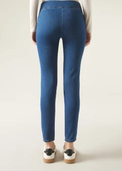 Leggings^Calzedonia High-Waist Skinny Denim Leggings 3210 - Blue Denim