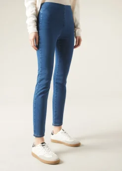 Leggings^Calzedonia High-Waist Skinny Denim Leggings 3210 - Blue Denim