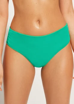 Bikini^Calzedonia High-Waisted Bikini Bottoms Indonesia 615C - Shiny Green