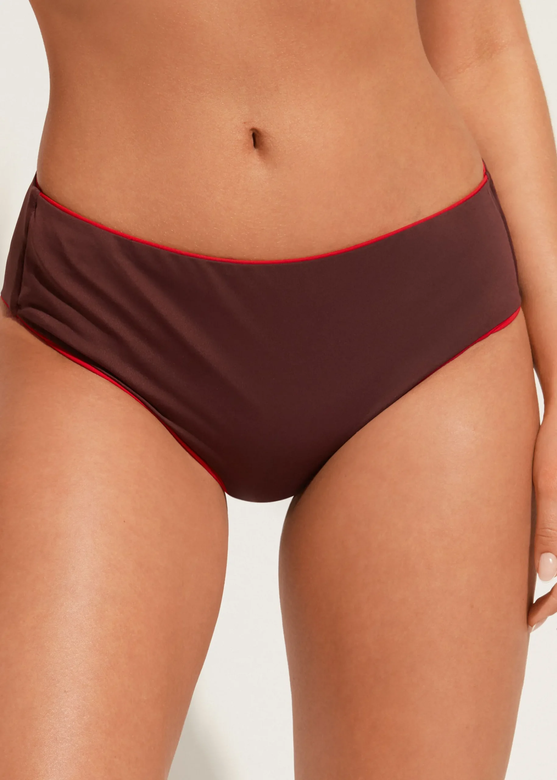 Bikini^Calzedonia High-Waisted Bikini Bottoms Indonesia 645C - Summer Red