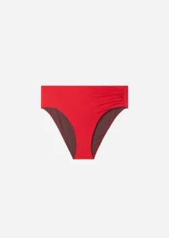Bikini^Calzedonia High-Waisted Bikini Bottoms Indonesia 645C - Summer Red