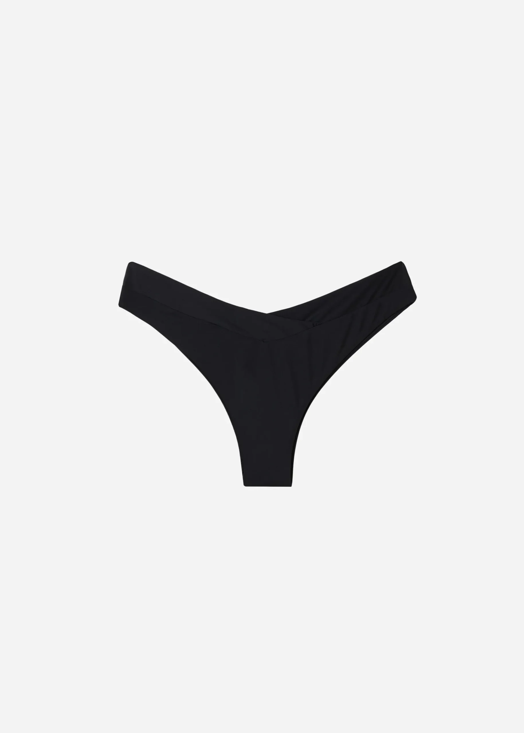 Bikini^Calzedonia High-Waisted V-Cut Bikini Bottoms Indonesia 06 - Black