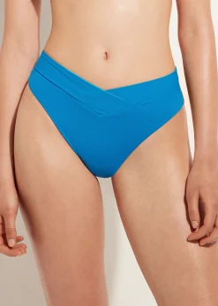 Bikini^Calzedonia High-Waisted V-Cut Bikini Bottoms Indonesia 681C - Electric Blue
