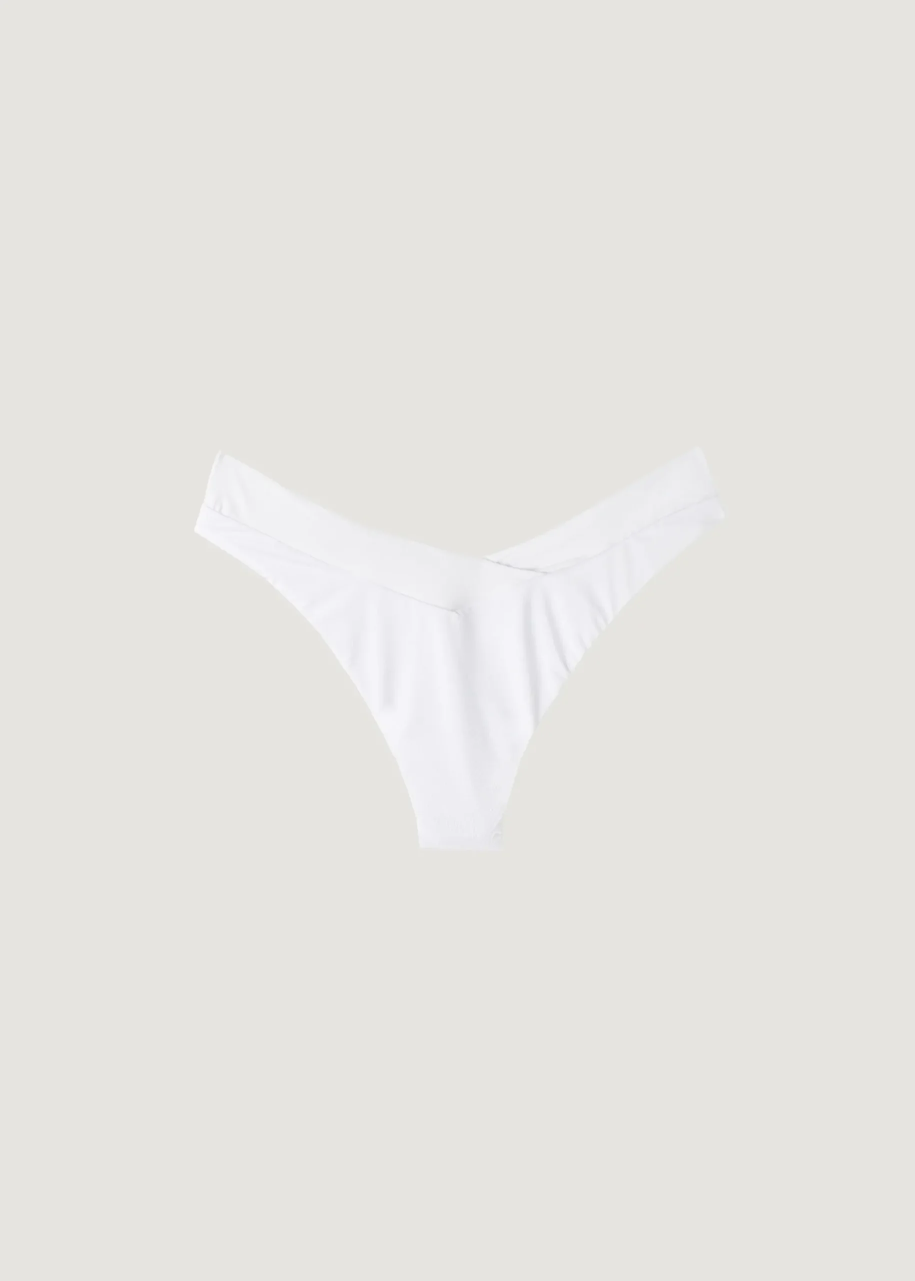 Bikini^Calzedonia High-Waisted V-Cut Bikini Bottoms Indonesia 01 - White