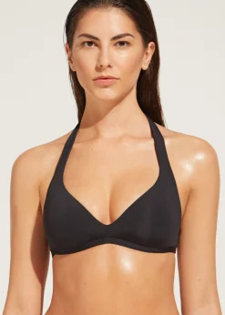 Bikini^Calzedonia Indonesia Soft Padded Triangle Bikini Top 06 - Black