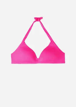 Bikini^Calzedonia Indonesia Soft Padded Triangle Bikini Top 614C - Bright Pink