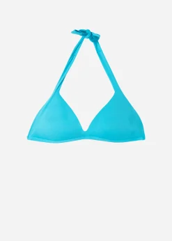 Bikini^Calzedonia Indonesia Soft Padded Triangle Bikini Top 616C - Turquoise Green
