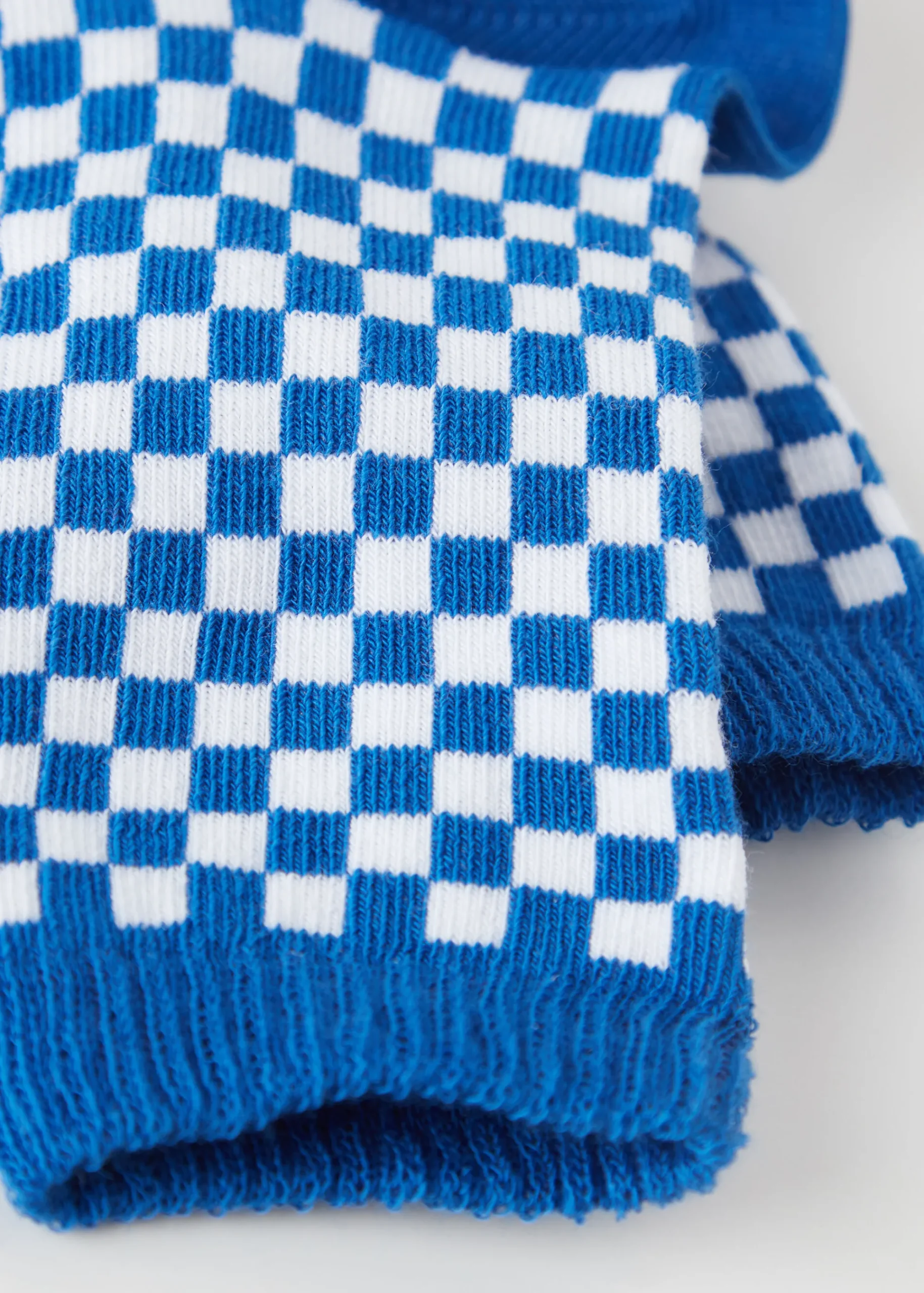 Short Socks^Calzedonia Kids' Check Short Socks 9652 - Blue Check