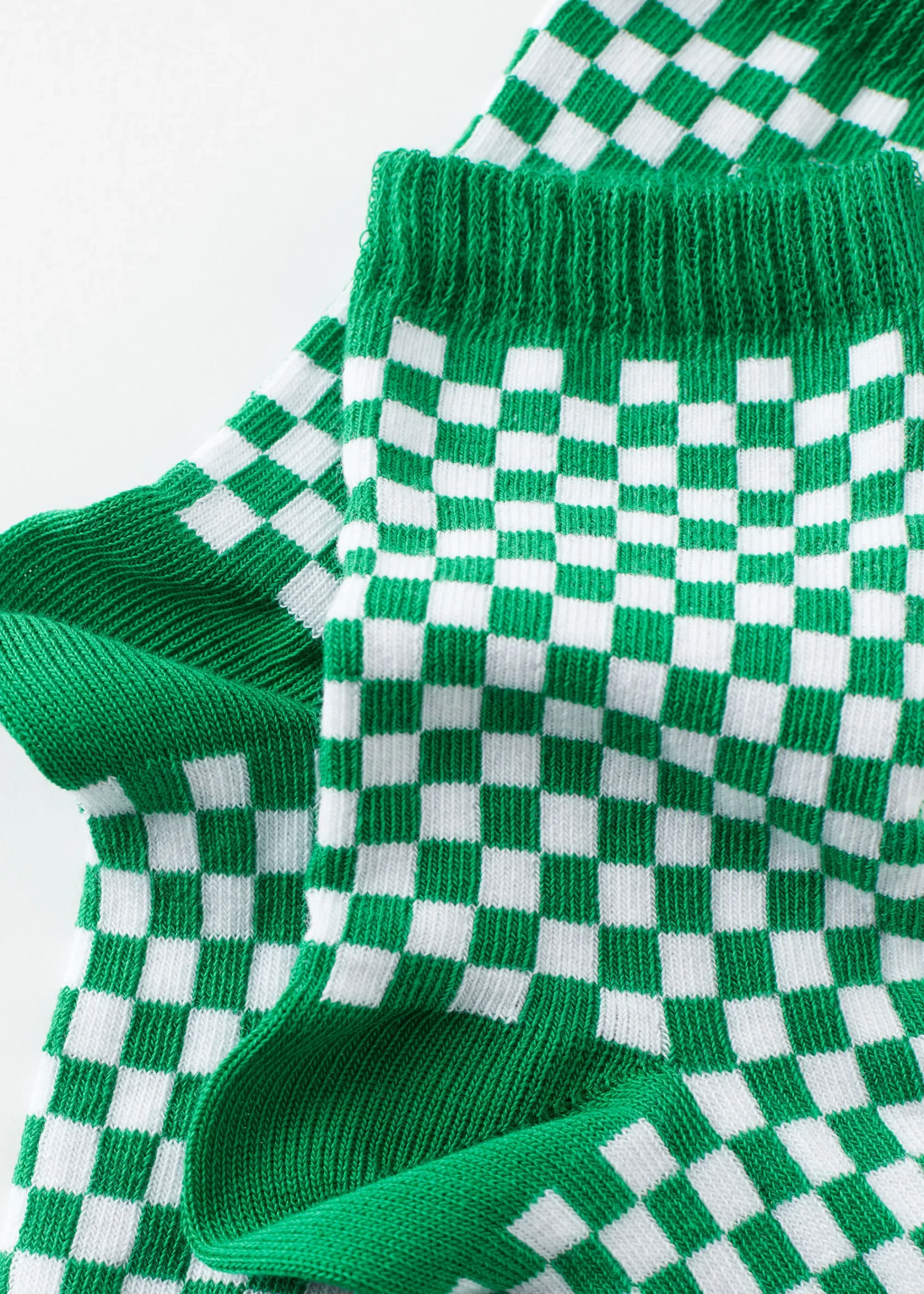 Short Socks^Calzedonia Kids' Check Short Socks 9740 - Green Check