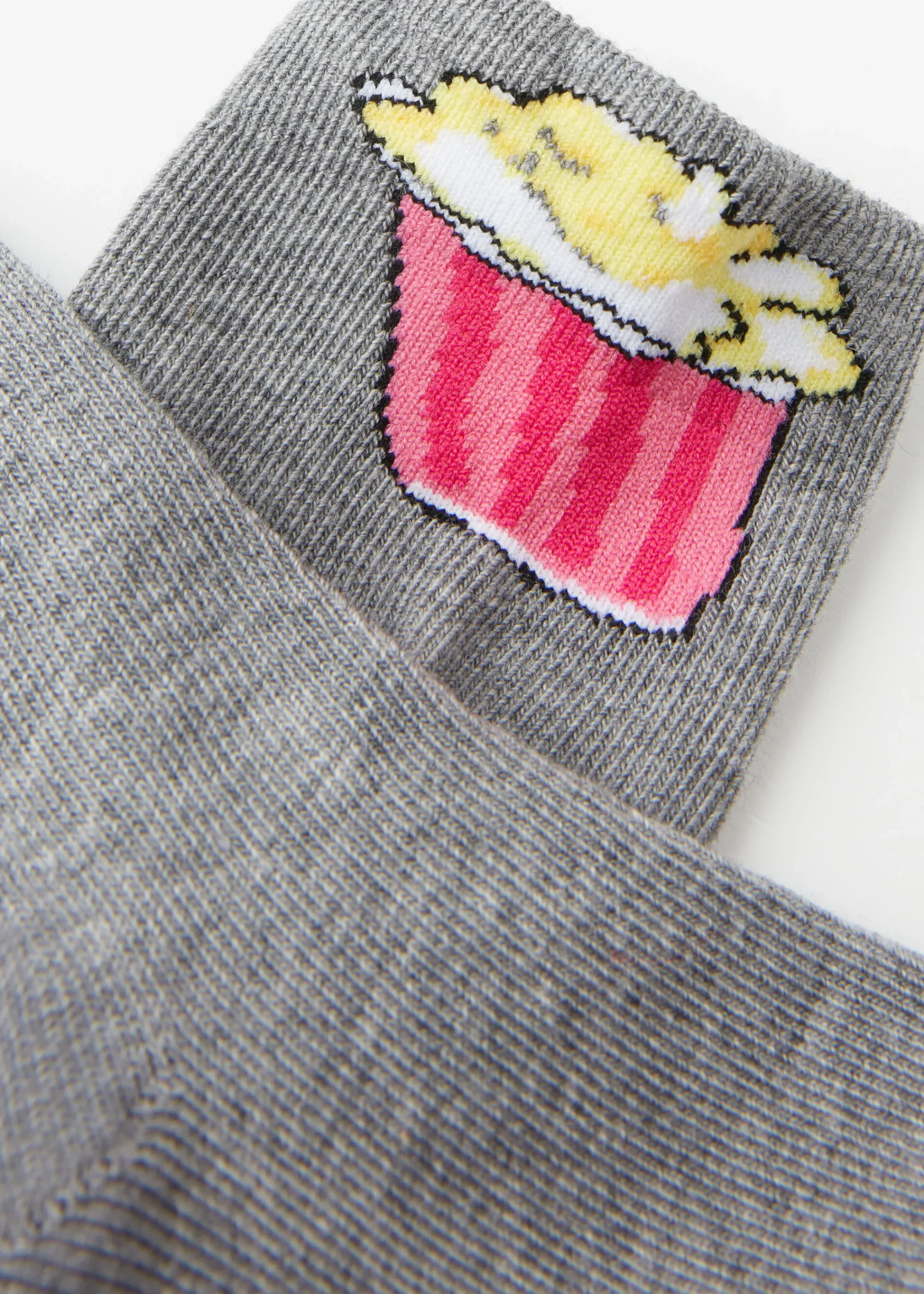Short Socks^Calzedonia Kids' Food Pattern Short Socks 9747 - Grey Couple