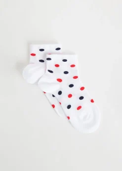 Short Socks^Calzedonia Kids' Polka Dots Short Socks 9660 - White Polka Dot