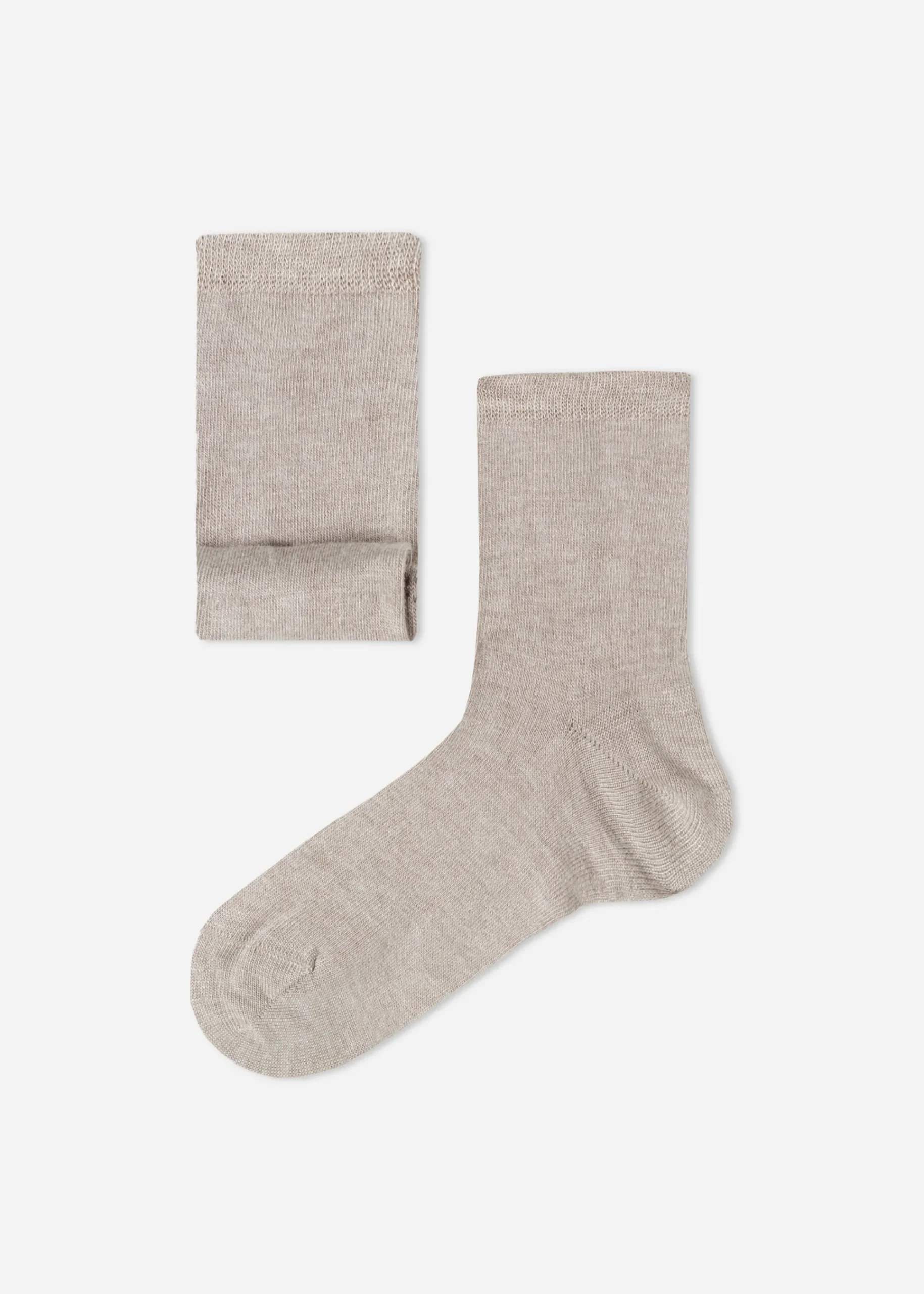 Short Socks^Calzedonia Kids' Short Socks With Cashmere 904 - Natural Sand Blend