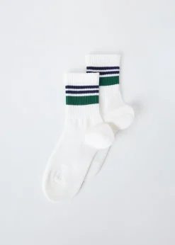 Short Socks^Calzedonia Kids' Strap Short Socks 9714 - Cream Beige Stripe