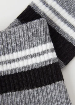 Short Socks^Calzedonia Kids' Strap Short Socks 9715 - Grey Stripe