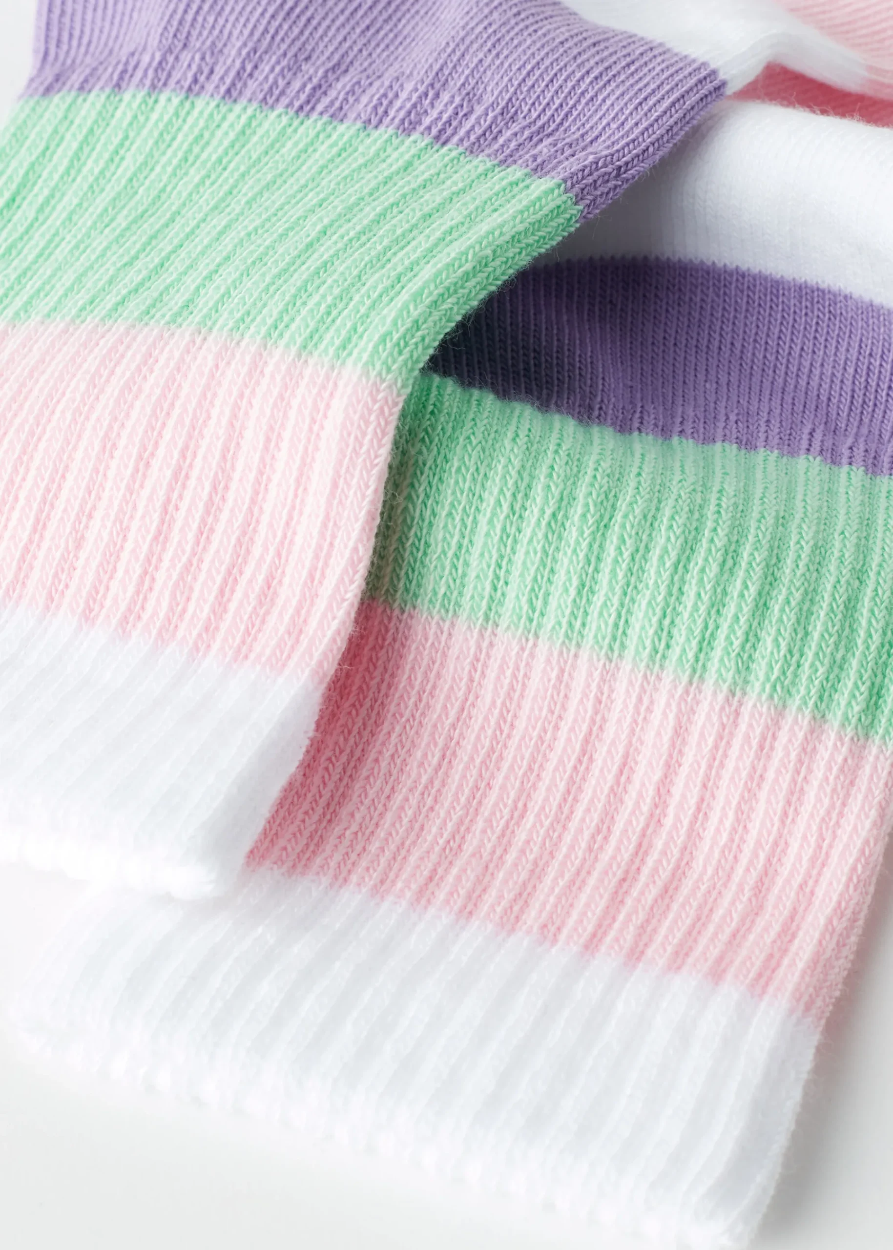 Short Socks^Calzedonia Kids' Striped Short Socks 9647 - White Blocks