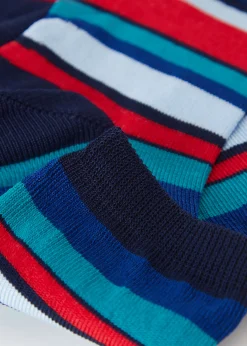 Short Socks^Calzedonia Kids' Striped Short Socks 9731 - Blue Stripes