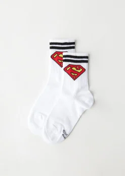 Short Socks^Calzedonia Kids' Superman Short Socks 9706 - White Superman Logo