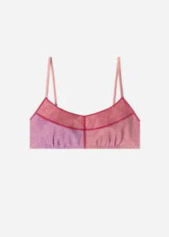 Bikini^Calzedonia Lame Brassiere Bikini Top Lisbona 692C - Patchwork Pink