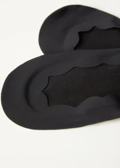 Invisible^Calzedonia Laser Cut Invisible Socks 7037 - Black With Scallop Edges