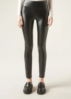 Leggings^Calzedonia Leather Effect Leggings 019 - Black