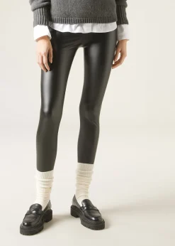 Leggings^Calzedonia Leather Effect Leggings 019 - Black