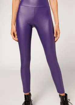 Leggings^Calzedonia Leather Effect Leggings 593C - Pansy