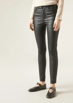 Trousers^Calzedonia Leather Effect Skinny Leggings 019 - Black