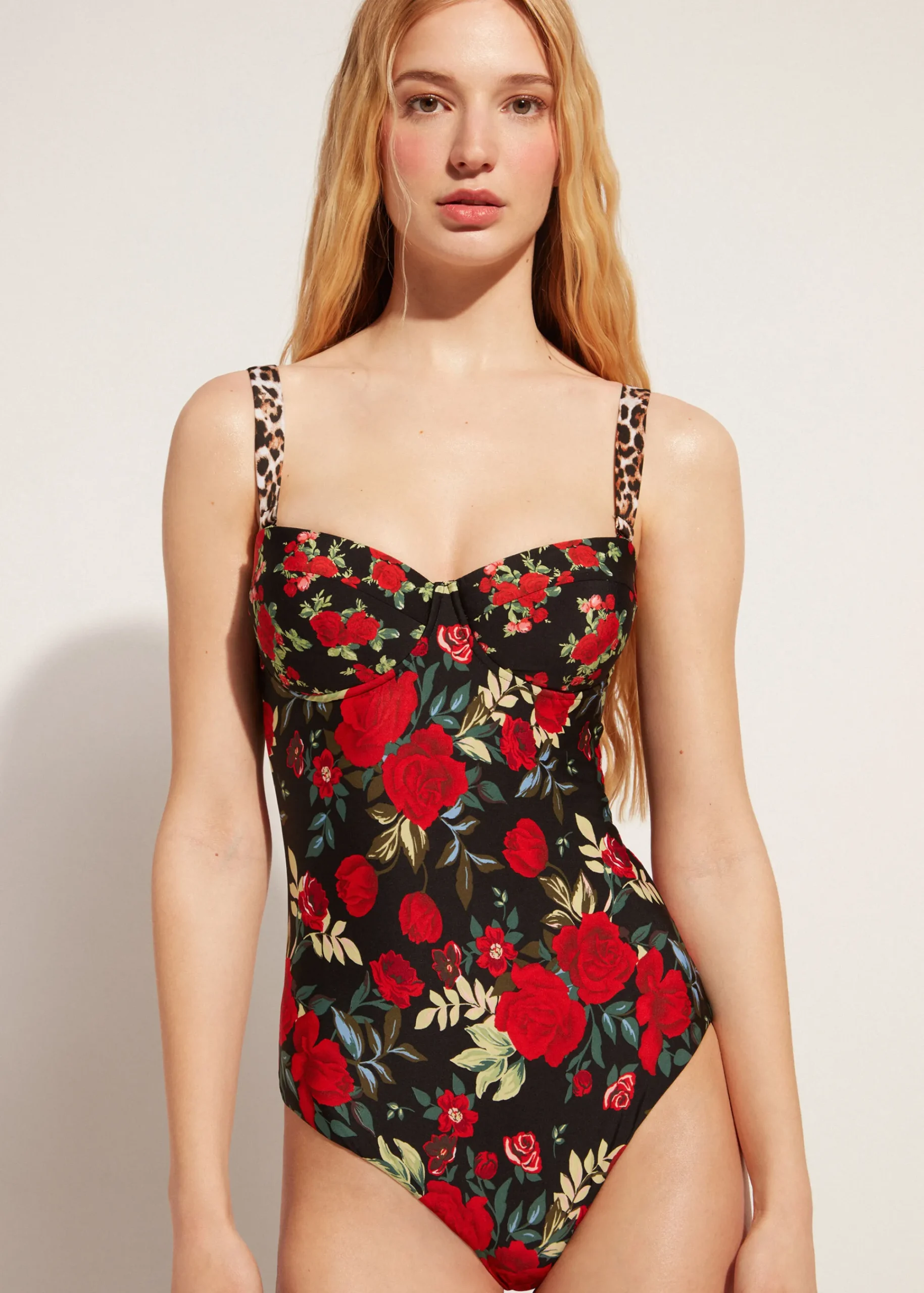 One-Piece Swimswuits^Calzedonia Lightly Padded Double Face Swimsuit Nizza 685C - Pink Animal Print