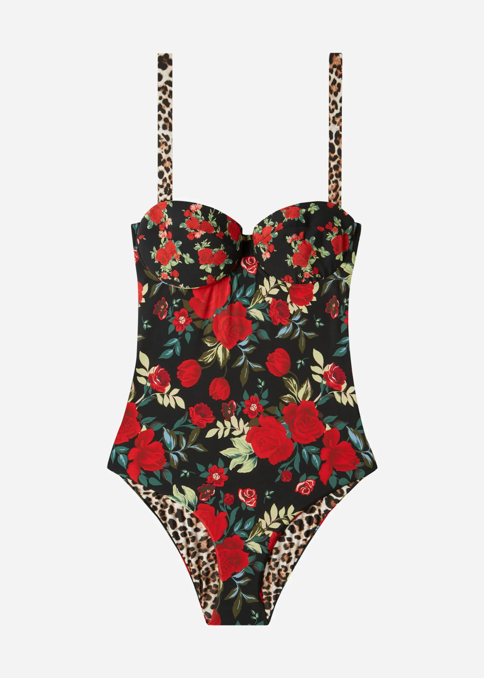 One-Piece Swimswuits^Calzedonia Lightly Padded Double Face Swimsuit Nizza 685C - Pink Animal Print